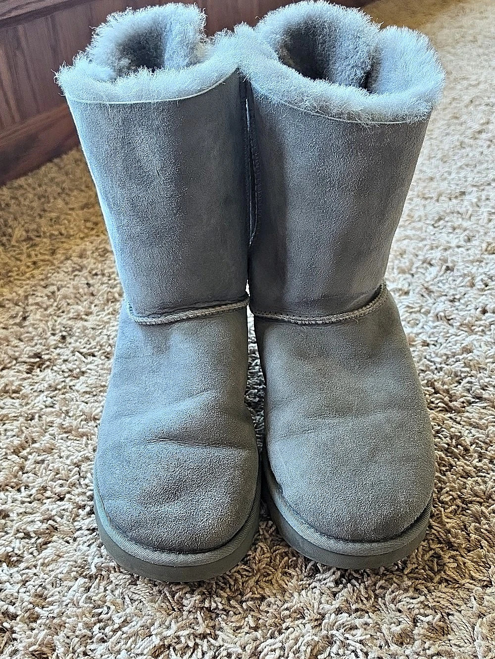 UGG W Short Brigette Bow Short Boots Gray US 11